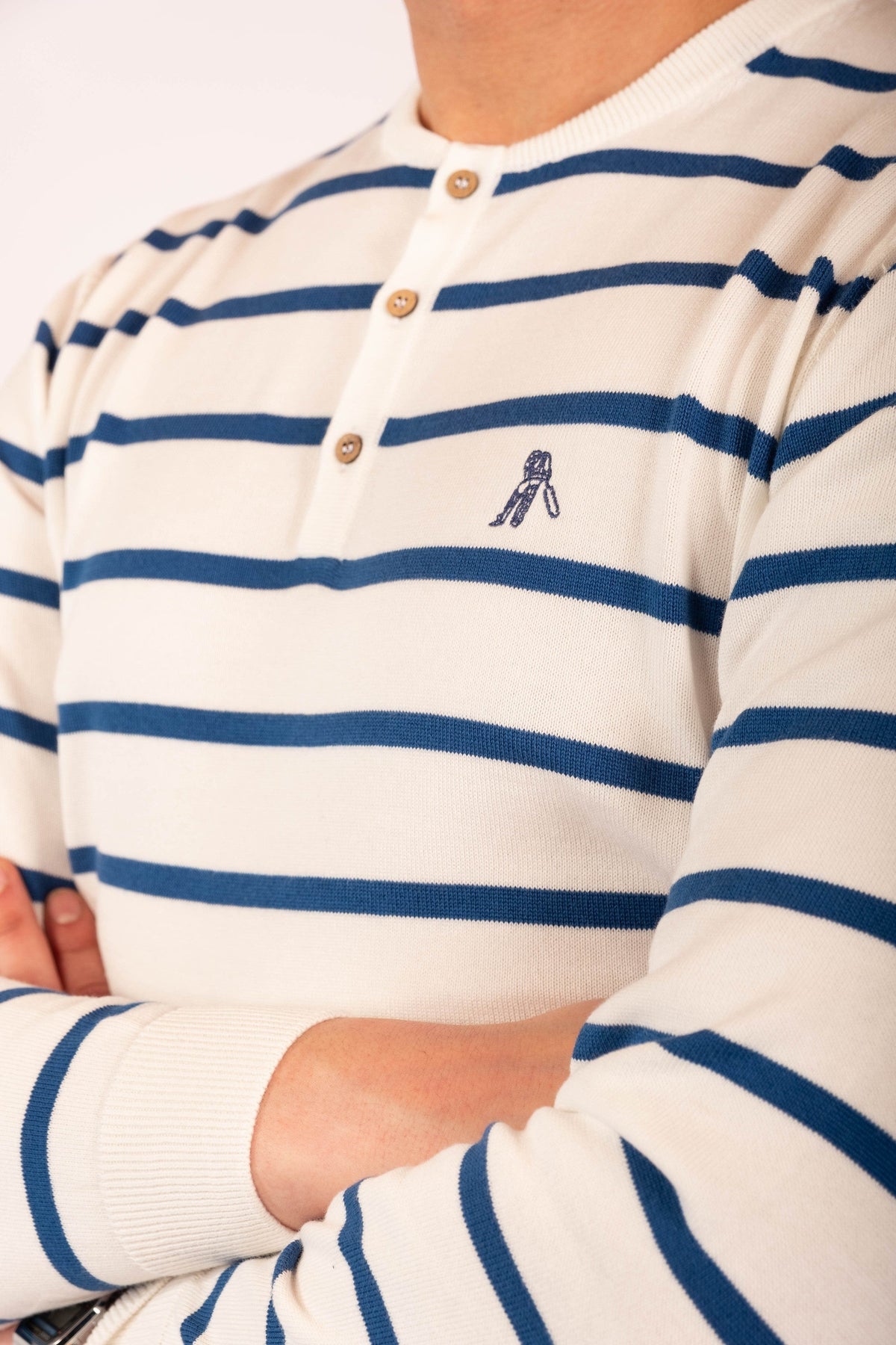 Sweater MARINER HL white/blue stripe - Cricketco.be